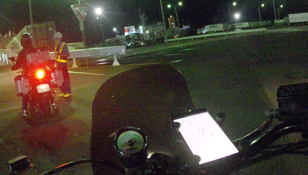 バイクのフェリー乗船