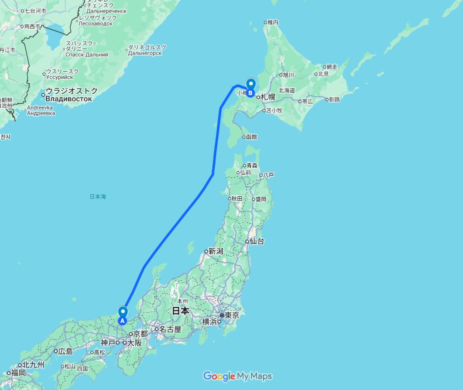 舞鶴〜小樽フェリー航路
