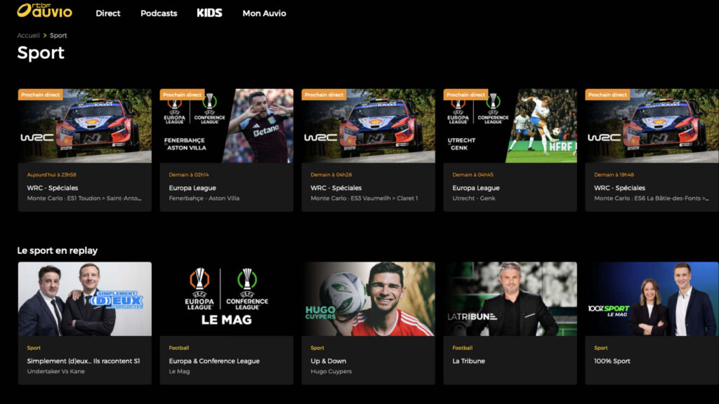 RTBF Auvio コンテンツ画面