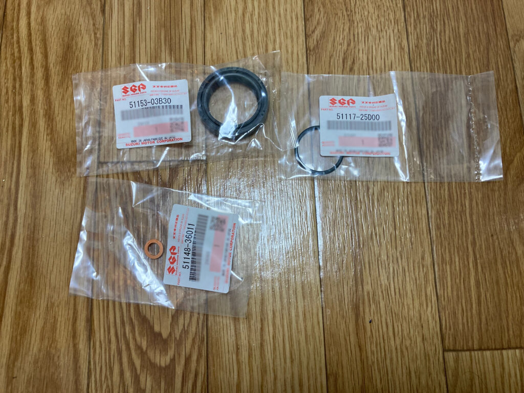 新品のオイルシール、Oリング、ガスケット